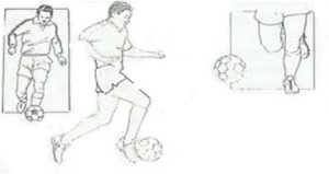 Teknik Menggiring Bola Menggunakan Punggung Kaki
