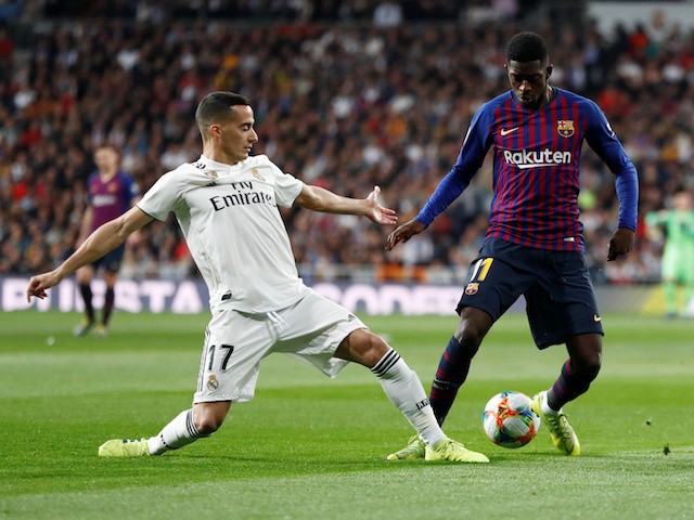 Aksi Ousmane Dembele yang repotkan pertahanan Real Madrid