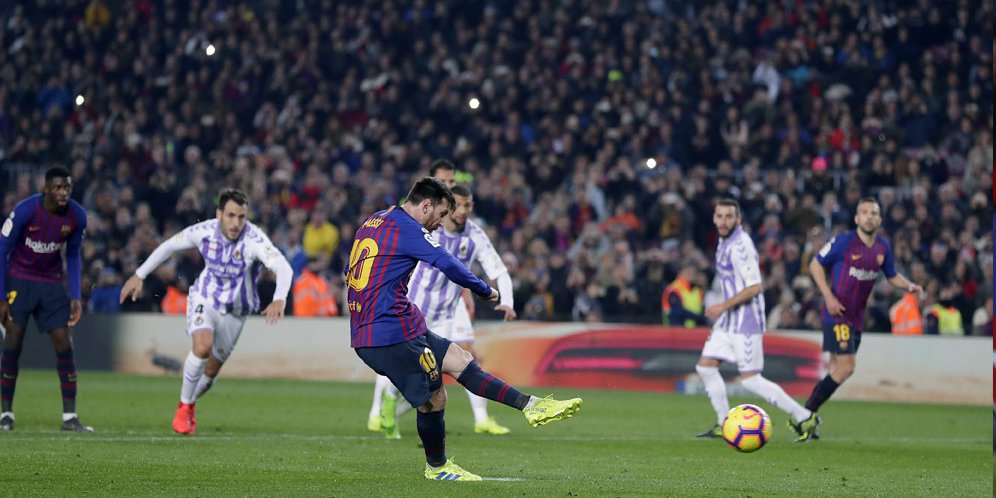 Penalti Lionel Messi yang bawa Barcelona menang atas Real Valladolid