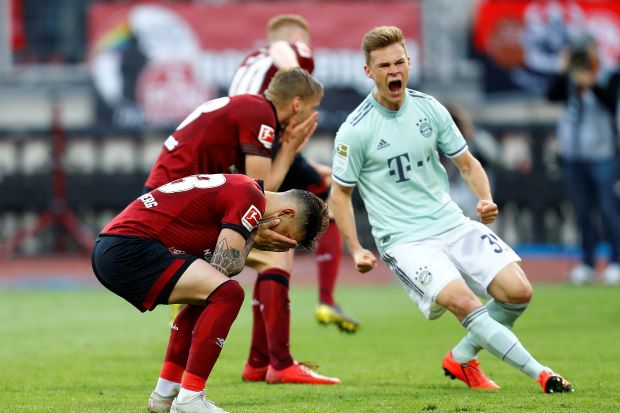 Reaksi Joshua Kimmich saat Munchen sukses bobol gawang FC Nurnberg